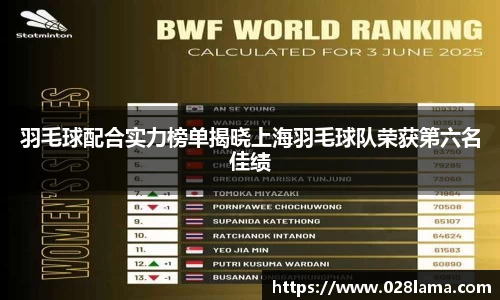 羽毛球配合实力榜单揭晓上海羽毛球队荣获第六名佳绩